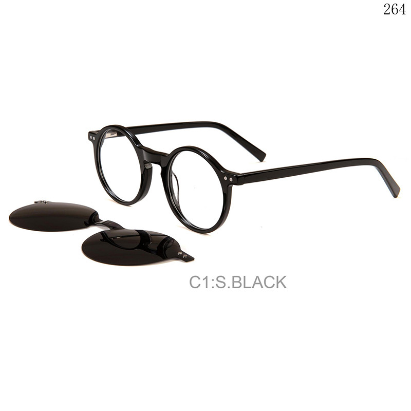 Dachuan Optical F3031 China Supplier Vintage Round Acetate Clip On Eyeglasses with Logo Custom (7)