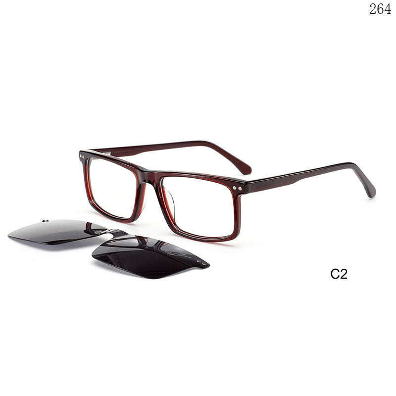 Dachuan Optical F3034 China Supplier Classic Design Acetate Clip On Eyeglasses with Flat Top Shape (8)