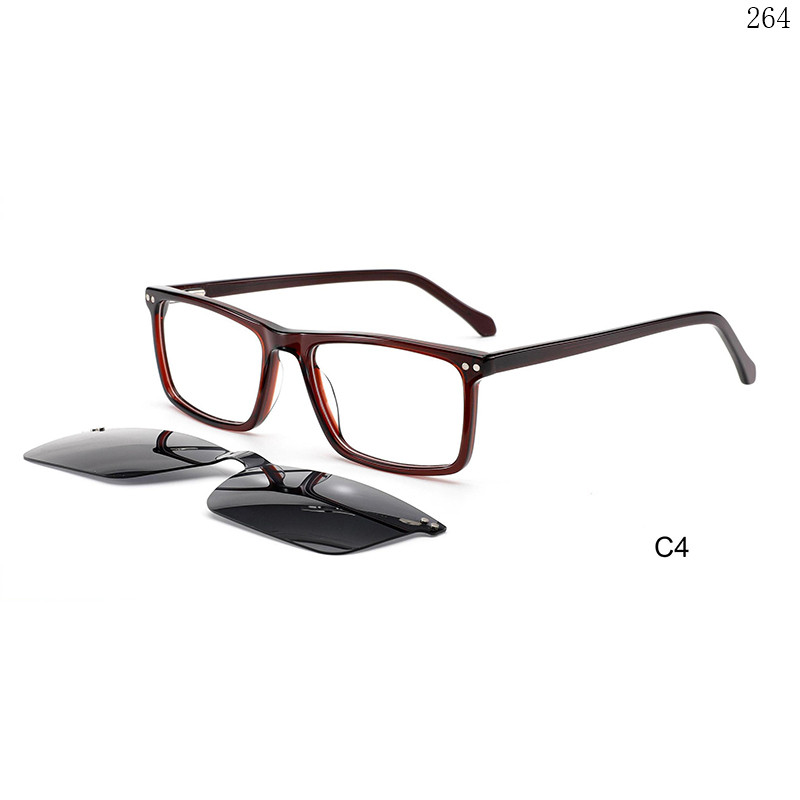 Dachuan Optical F3035S China Supplier High Quality Acetate Clip On Eyeglasses with Square Frame (8)