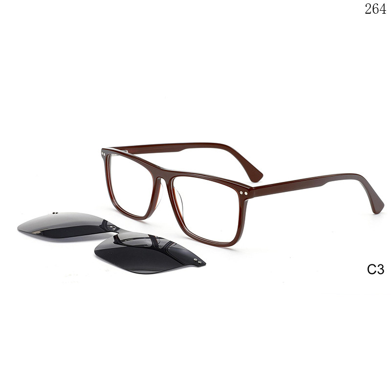 Dachuan Optical F3039 China Supplier Classic Acetate Clip On Eyeglasses Shades with Spring Hinges (9)