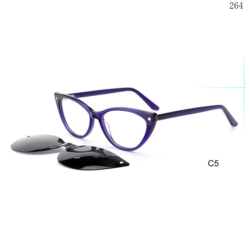 Dachuan Optical F3044 China Supplier Stylish Acetate Clip On Eyeglasses with Cateye Shape (11)