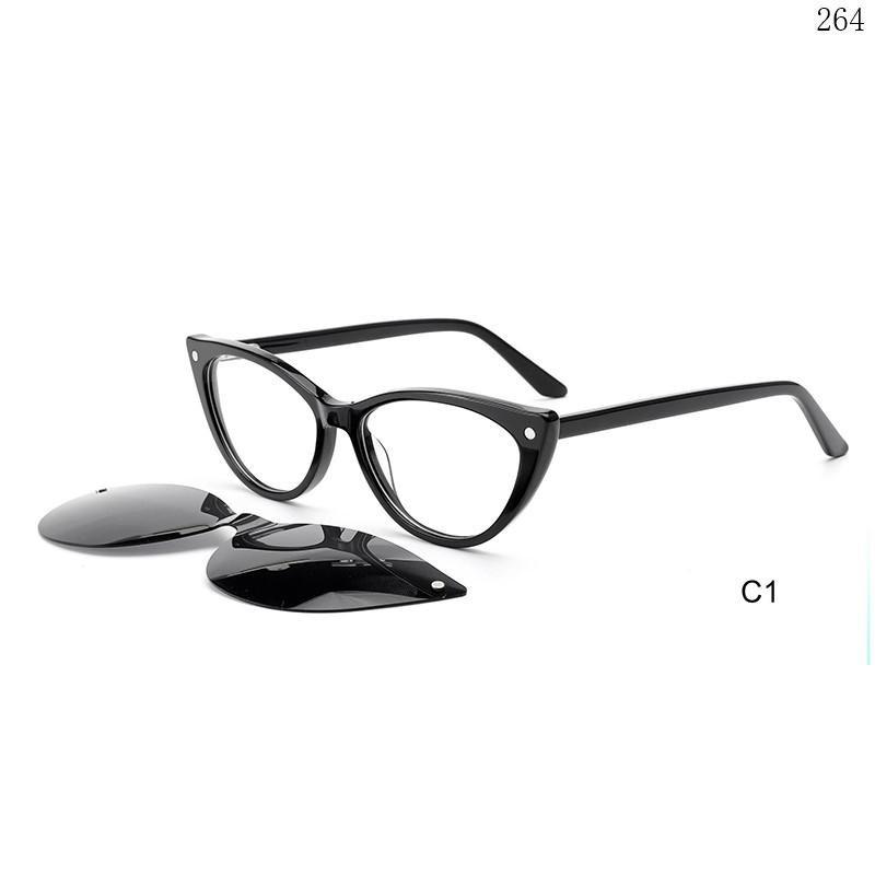 Dachuan Optical F3044 China Supplier Stylish Acetate Clip On Eyeglasses with Cateye Shape (7)