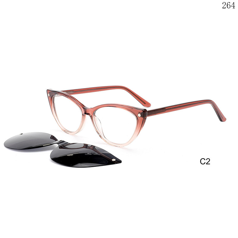 Dachuan Optical F3044 China Supplier Stylish Acetate Clip On Eyeglasses with Cateye Shape (8)