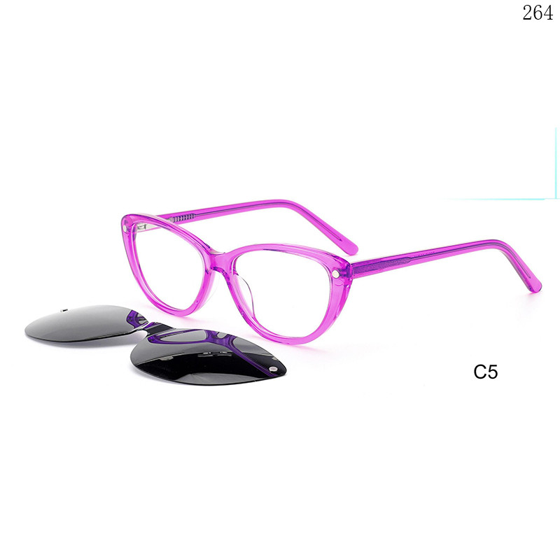 Dachuan Optical F3045 China Supplier Stylish Cateye Acetate Clip On Eyeglasses with Custom Logo (10)