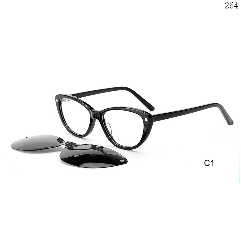 Dachuan Optical F3045 China Supplier Stylish Cateye Acetate Clip On Eyeglasses with Custom Logo (7)