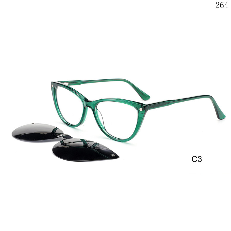 Dachuan Optical F3046 China Supplier Trendy Cateye Acetate Clip On Eyeglasses with Spring Hinges (7)