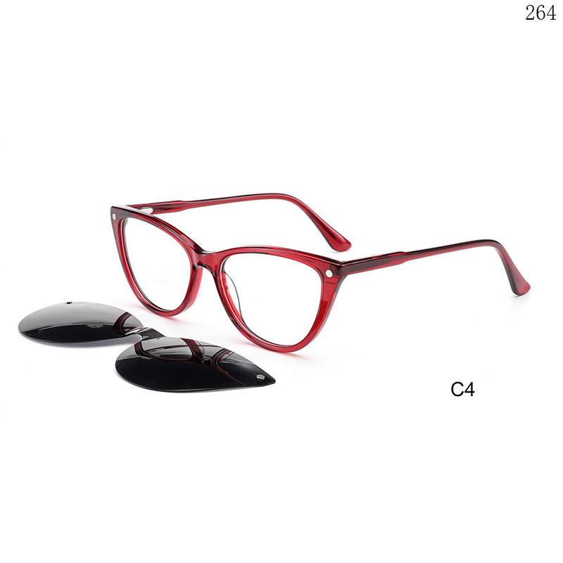 Dachuan Optical F3046 China Supplier Trendy Cateye Acetate Clip On Eyeglasses with Spring Hinges (8)