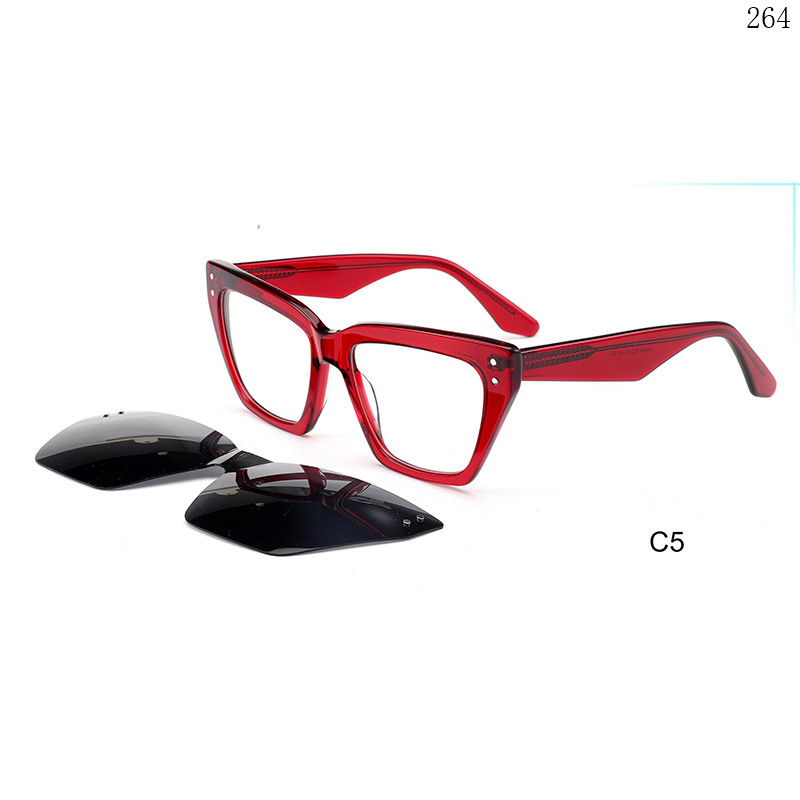 Dachuan Optical F3048 China Supplier Trendy Desin Acetate Clip On Eyeglasses with Thick Frame (11)