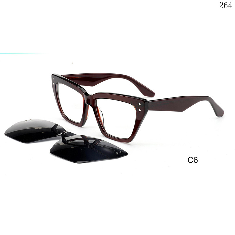 Dachuan Optical F3048 China Supplier Trendy Desin Acetate Clip On Eyeglasses with Thick Frame (12)