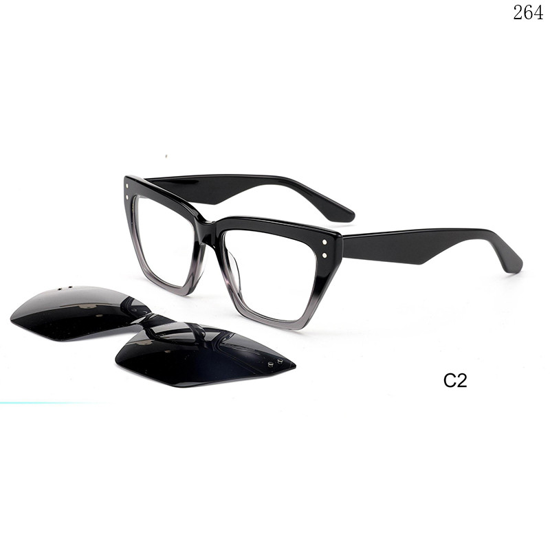 Dachuan Optical F3048 China Supplier Trendy Desin Acetate Clip On Eyeglasses with Thick Frame (8)