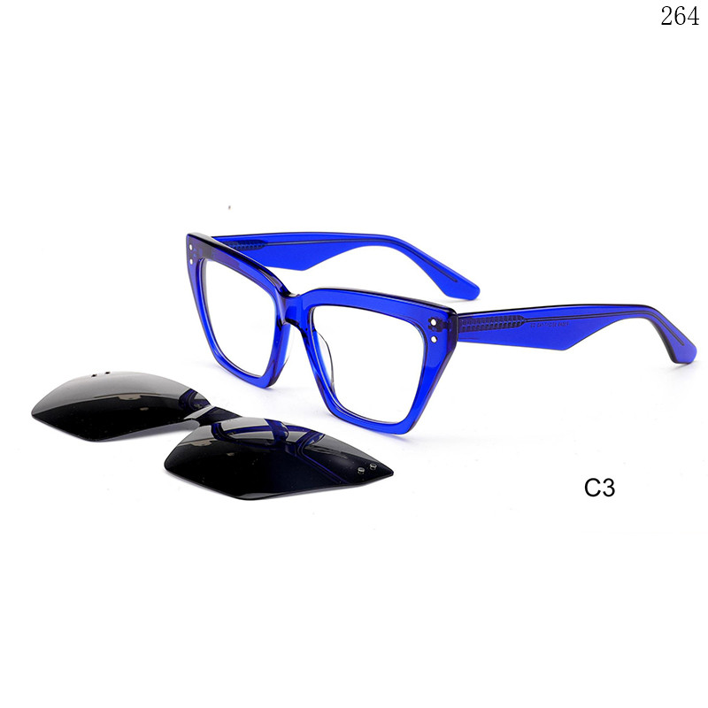 Dachuan Optical F3048 China Supplier Trendy Desin Acetate Clip On Eyeglasses with Thick Frame (9)