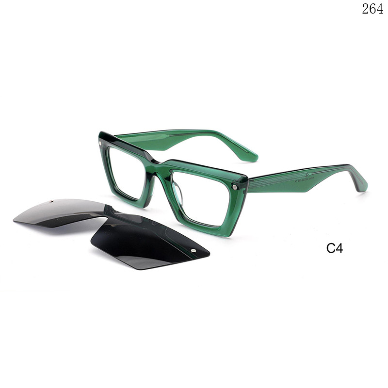 Dachuan Optical F3049 China Supplier High Quality Acetate Clip On Eyeglasses with Thick Frame (10)