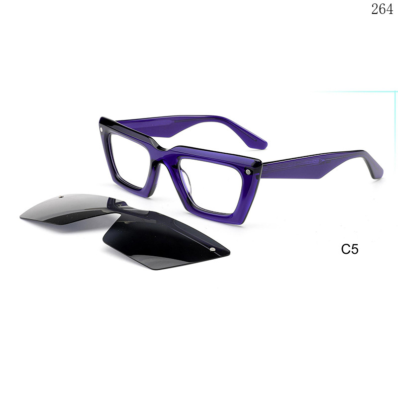 Dachuan Optical F3049 China Supplier High Quality Acetate Clip On Eyeglasses with Thick Frame (11)