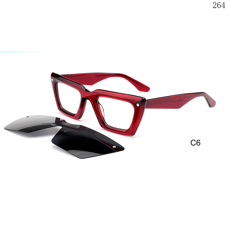 Dachuan Optical F3049 China Supplier High Quality Acetate Clip On Eyeglasses with Thick Frame (12)