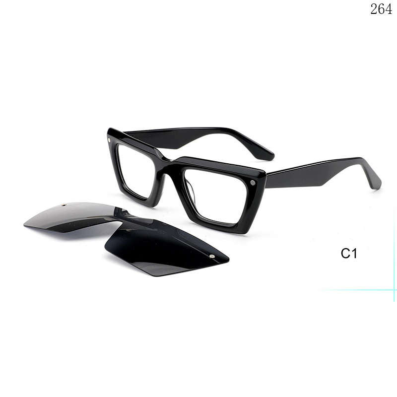 Dachuan Optical F3049 China Supplier High Quality Acetate Clip On Eyeglasses with Thick Frame (7)