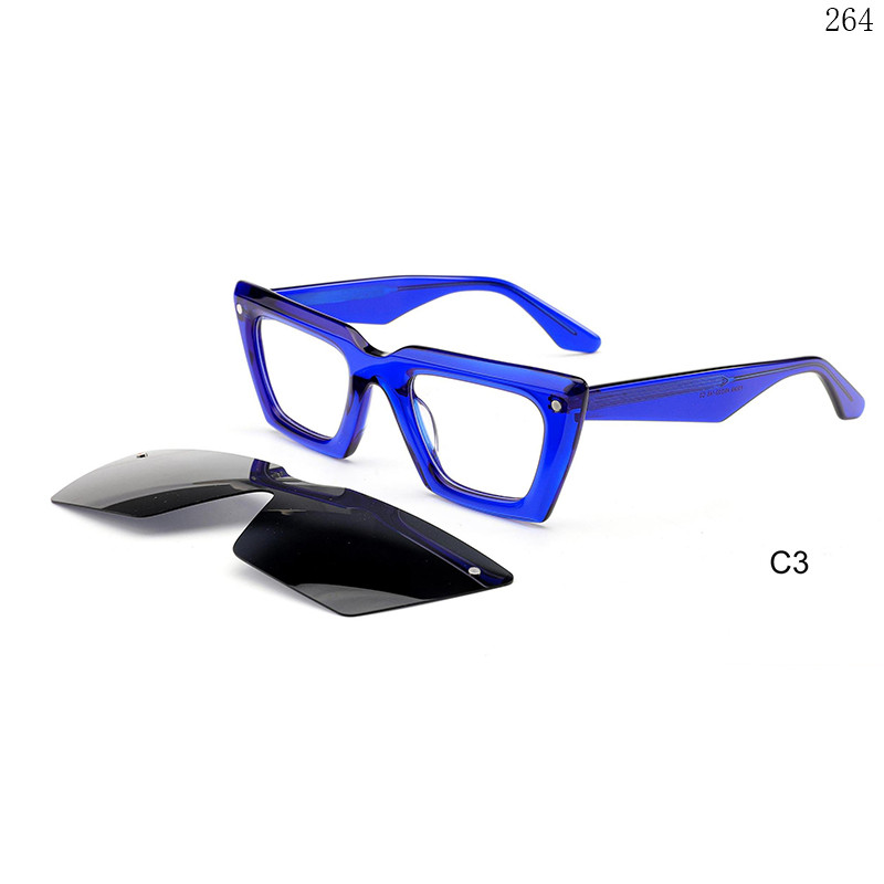 Dachuan Optical F3049 China Supplier High Quality Acetate Clip On Eyeglasses with Thick Frame (9)