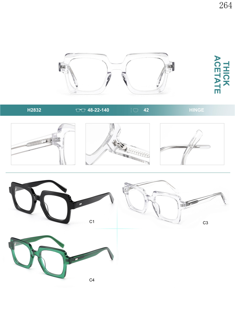 Dachuan Optical H2832 China Supplier High Quality Acetate Eyeglass Frames Lentes with Custom Packaging