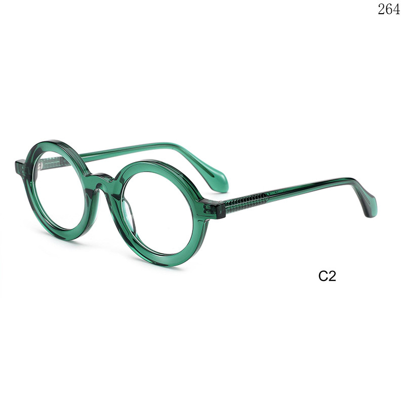 Dachuan Optical H2835 China Supplier Retro Round Shape Acetate Eyeglass Frames Lentes with Logo Custom (7)