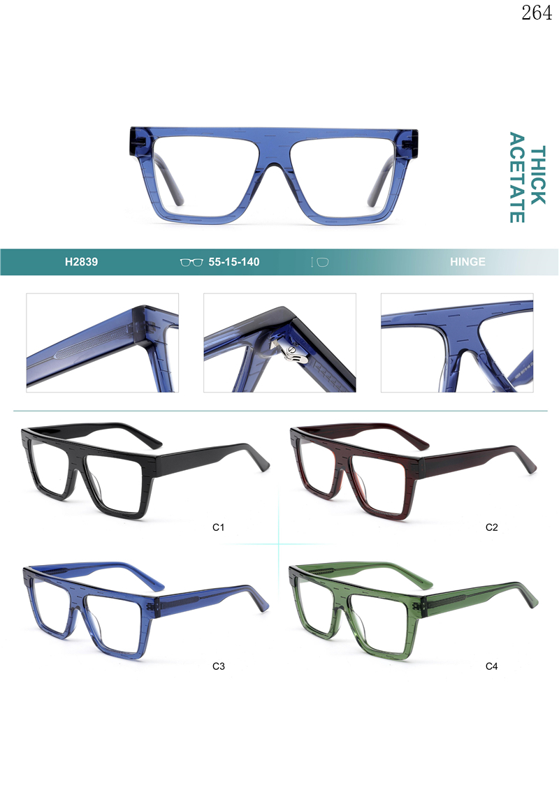 Dachuan Optical H2839 China Supplier High Quality Acetate Eyeglass Frames Lentes with Man Style