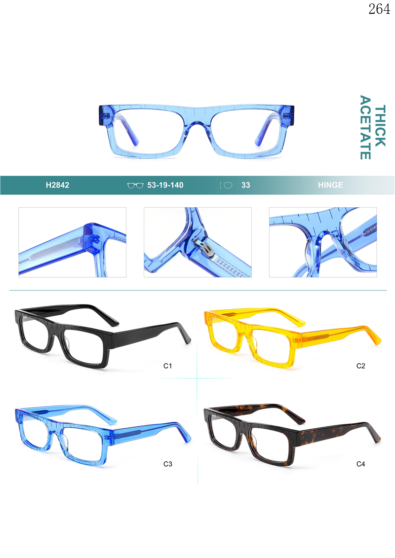 Dachuan Optical H2842 China Supplier Good Quality Unisex Acetate Eyewear Frames Optical Lentes with Small Frame