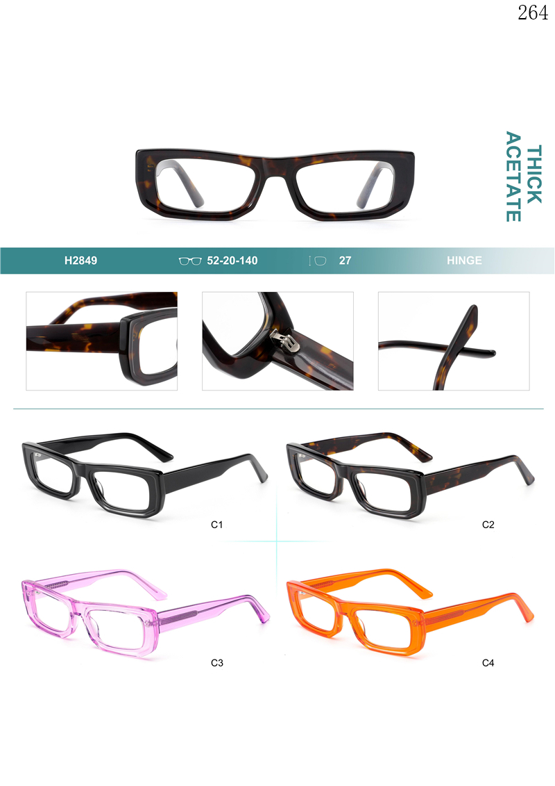 Dachuan Optical H2849 China Supplier Trendy Small Shape Acetate Eyewear Frames Optical Lentes with Custom Logo