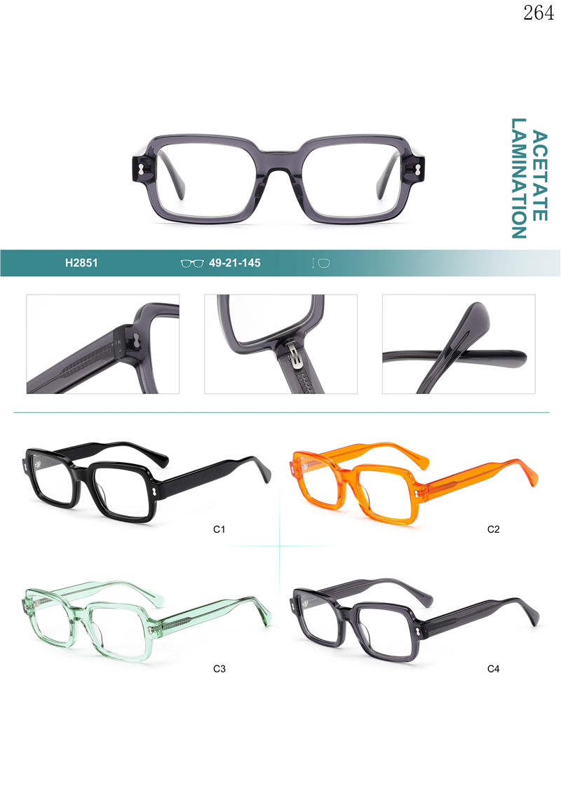 Dachuan Optical H2851 China Supplier Classic Design Acetate Eyewear Frames Optical Lentes with Packaging Custom