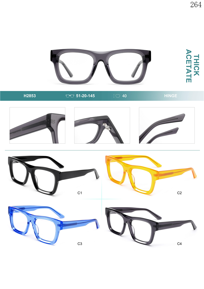 Dachuan Optical H2853 China Supplier Casual Style Acetate Eyewear Frames Optical Lentes with Good quality