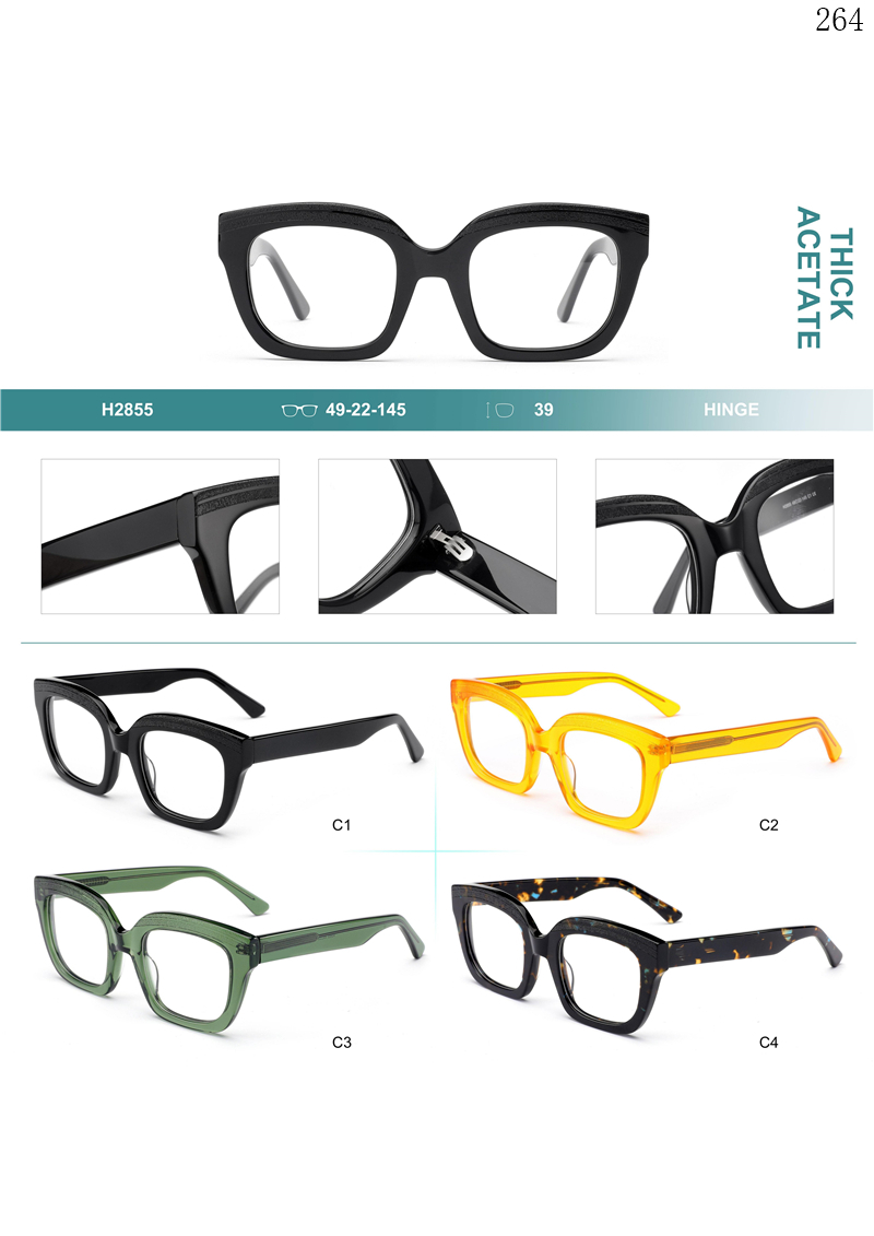 Dachuan Optical H2855 China Supplier Hot Selling Acetate Optical Eyewear Eyeglasses with Logo Customization