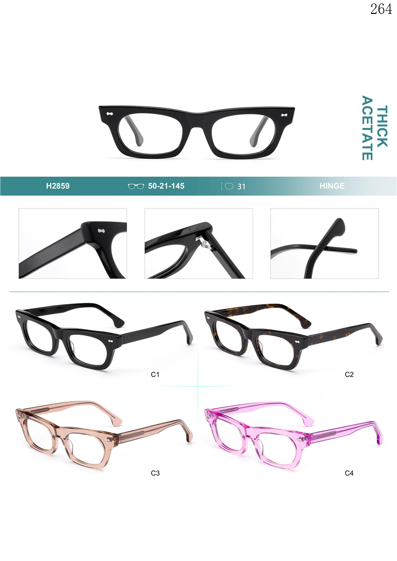 Dachuan Optical H2859 China Supplier Fashionable Acetate Optical Glasses Lunettes Optiques with Small Frame