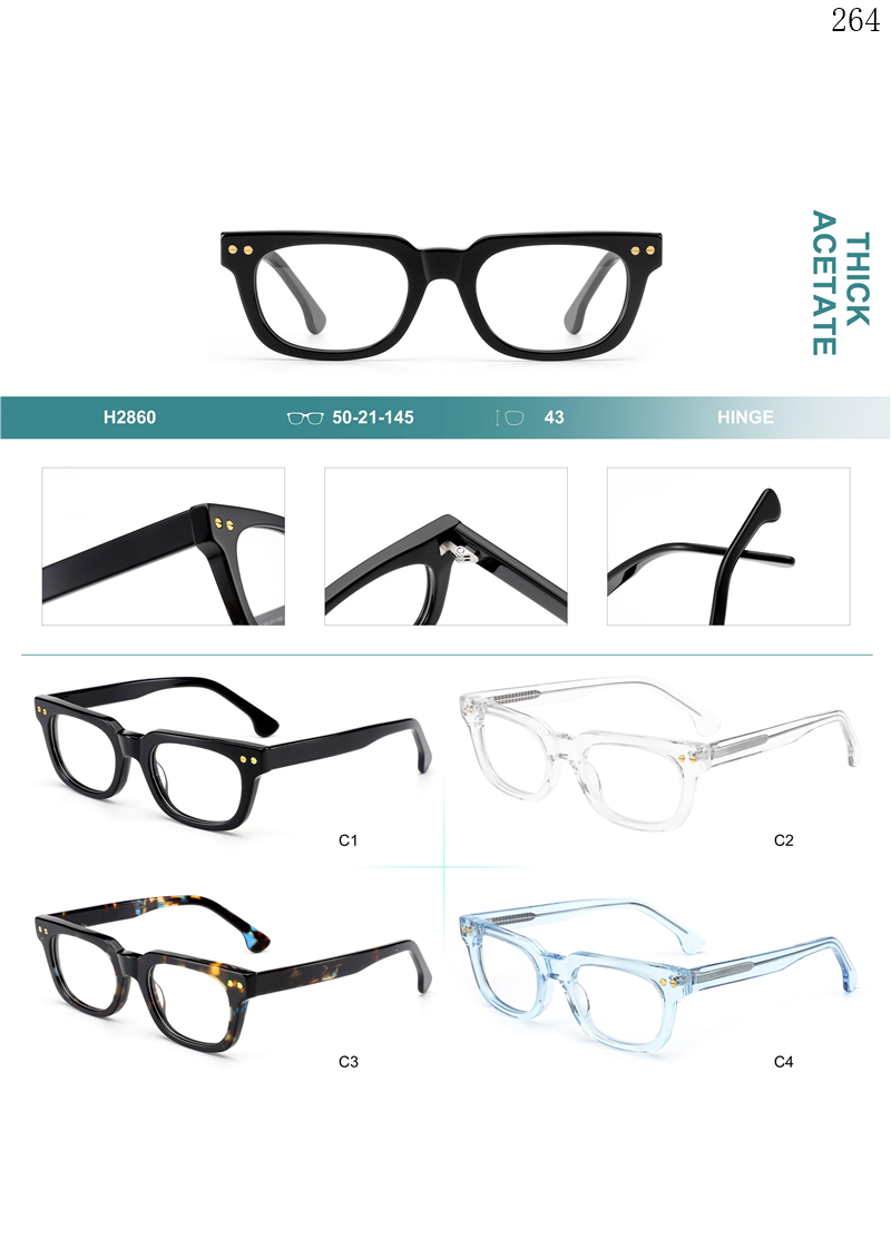 Dachuan Optical H2860 China Supplier Hot Sale Unisex Acetate Optical Glasses Lunettes Optiques with Logo Custom