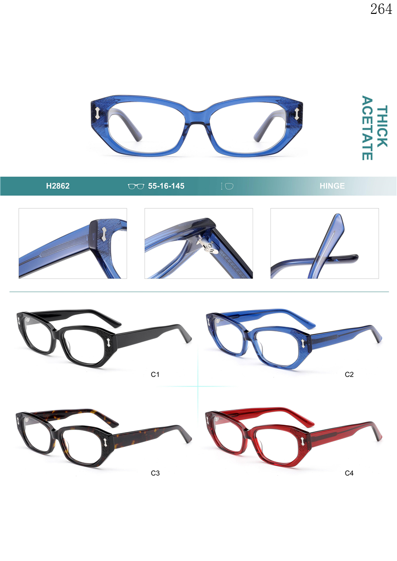 Dachuan Optical H2862 China Supplier High Quality Acetate Optical Glasses Lunettes Optiques with Custom Packaging