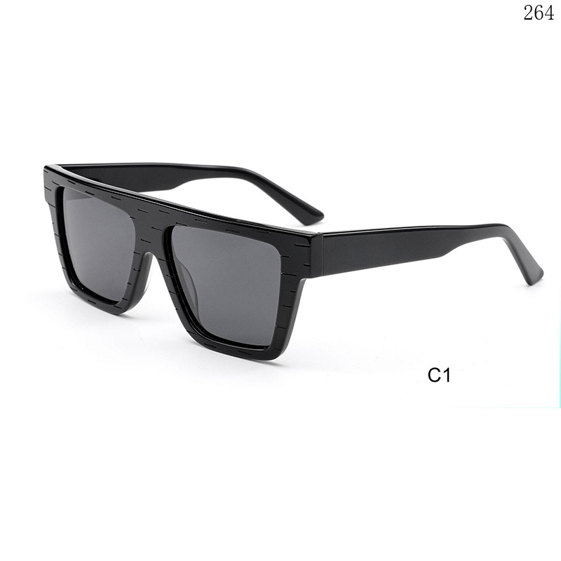 Dachuan Optical HS2839 China Supplier High Quality Acetate Gafas De Sol Shades with Flat Top Frame (6)