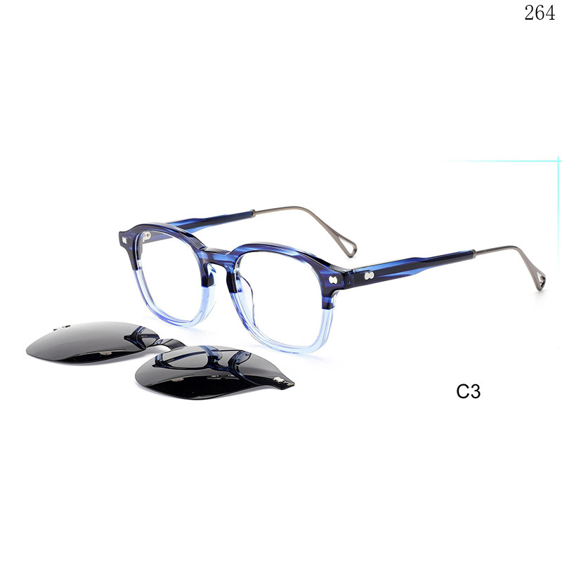 Dachuan Optical M1102S China Supplier Fashion Design Clip On Eyeglass Frames with Double Color (10)