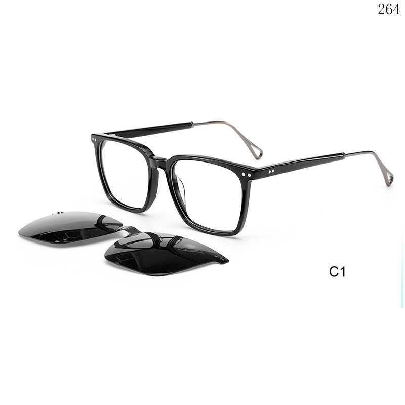 Dachuan Optical M1104S China Supplier Square Frame Clip On Spectacle Frames with Multicolored (8)