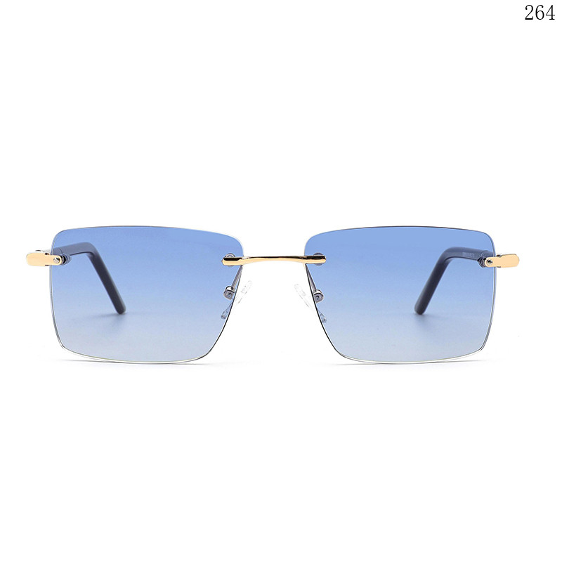 Dachuan Optical S25609 China Supplier Fashion Design Rimless Sunglasses with Your Brand (2)