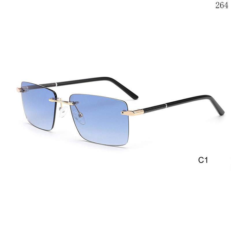 Dachuan Optical S25609 China Supplier Fashion Design Rimless Sunglasses with Your Brand (6)