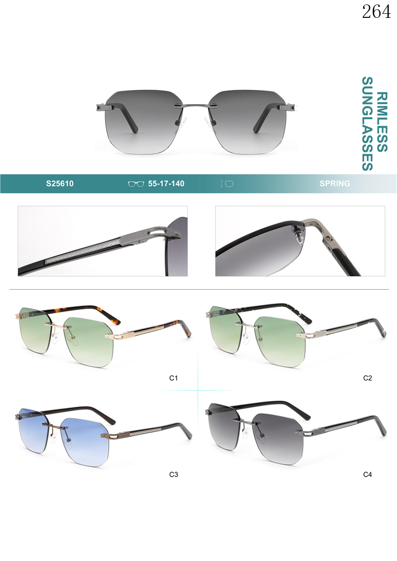 Dachuan Optical S25610 China Supplier Hot popular Rimless Sunglasses with New Design (1)