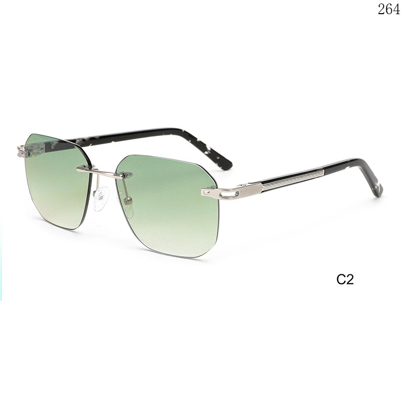 Dachuan Optical S25610 China Supplier Hot popular Rimless Sunglasses with New Design (7)