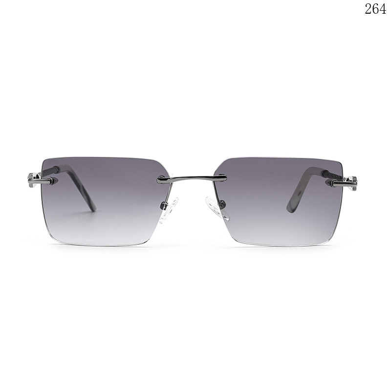 Dachuan Optical S25612 China Supplier Modern Design Rimless Sunglasses with Logo Printing (2)