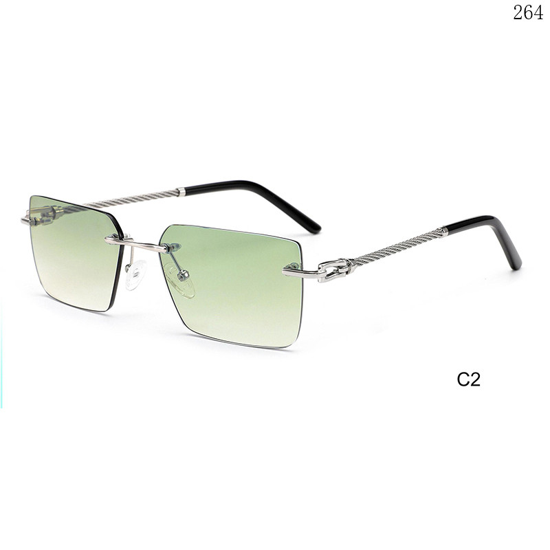 Dachuan Optical S25612 China Supplier Modern Design Rimless Sunglasses with Logo Printing (7)