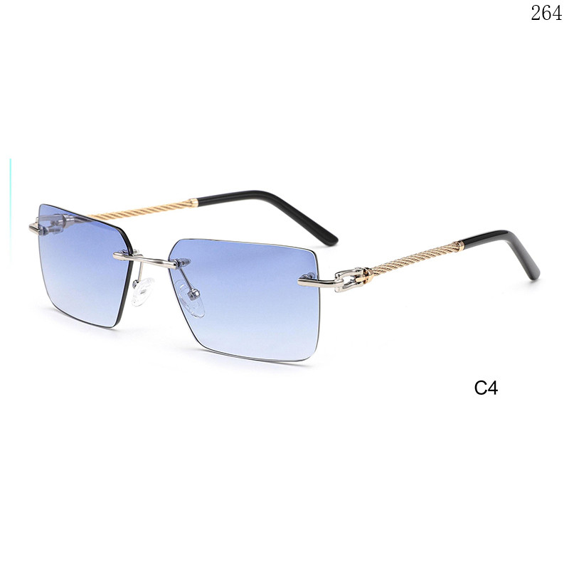 Dachuan Optical S25612 China Supplier Modern Design Rimless Sunglasses with Logo Printing (9)