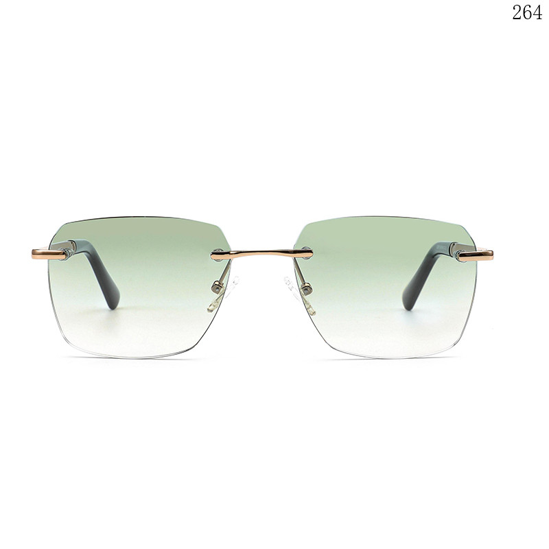 Dachuan Optical S25616 China Supplier High Fashion Rimless Sunglass Frame with Custom Made  (2)