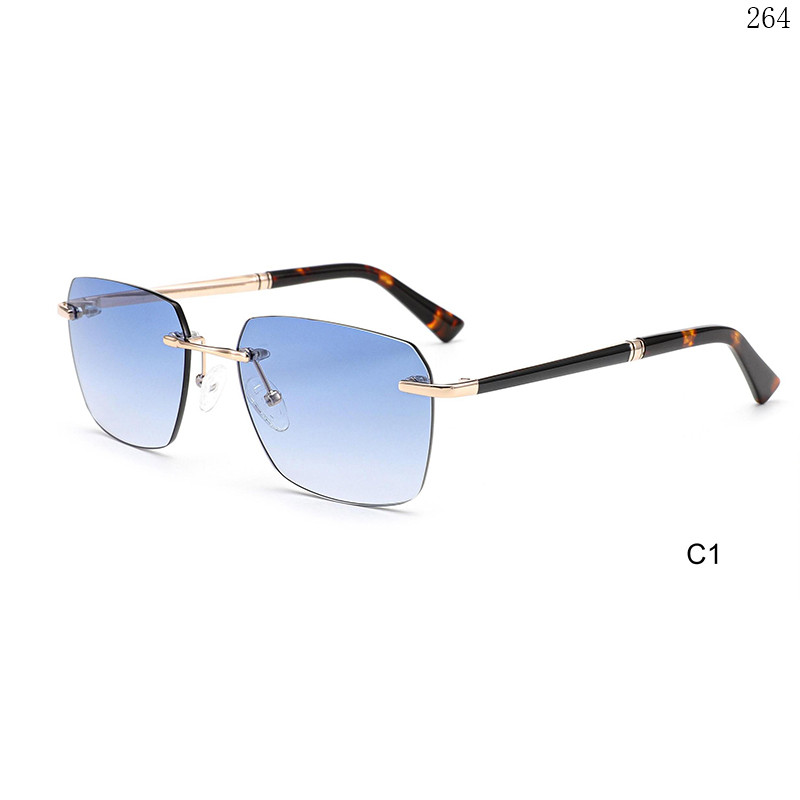 Dachuan Optical S25616 China Supplier High Fashion Rimless Sunglass Frame with Custom Made  (6)