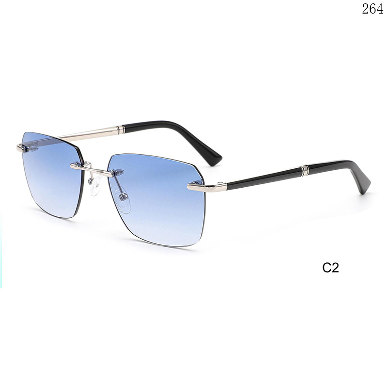 Dachuan Optical S25616 China Supplier High Fashion Rimless Sunglass Frame with Custom Made  (7)