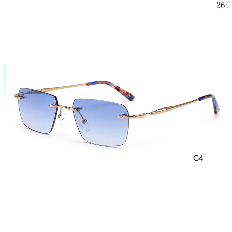 Dachuan Optical S25630 China Supplier High Quality Rimless Sunglass Frame with Custom Logo (8)