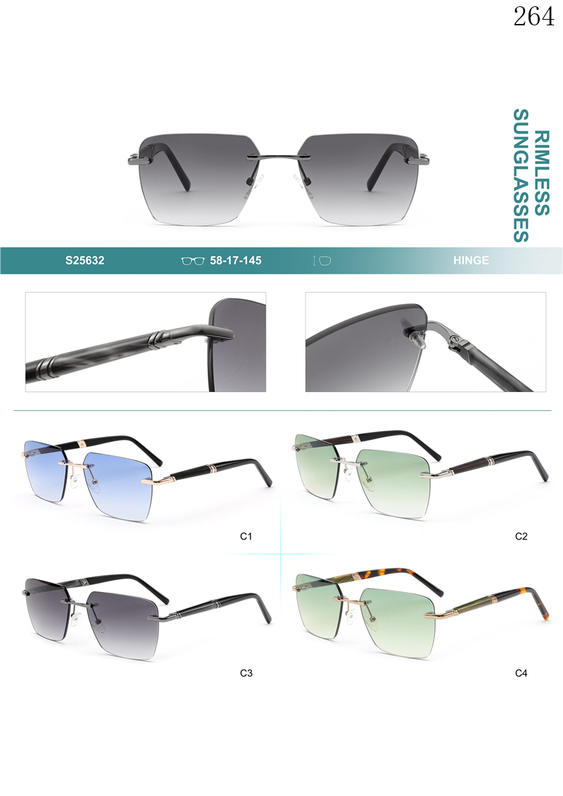 Dachuan Optical S25632 China Supplier Most Popular  Rimless Shades Sunglasses with New Arrivals (1)