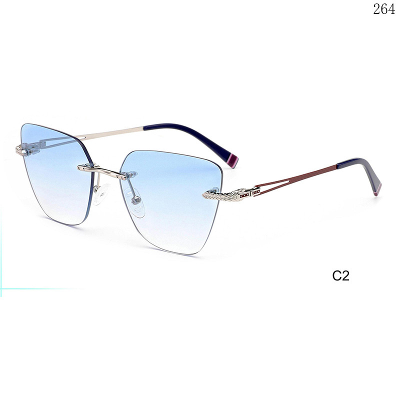 Dachuan Optical S25633 China Supplier Most Popular  Rimless Shades Sunglasses with Colorful Design (7)