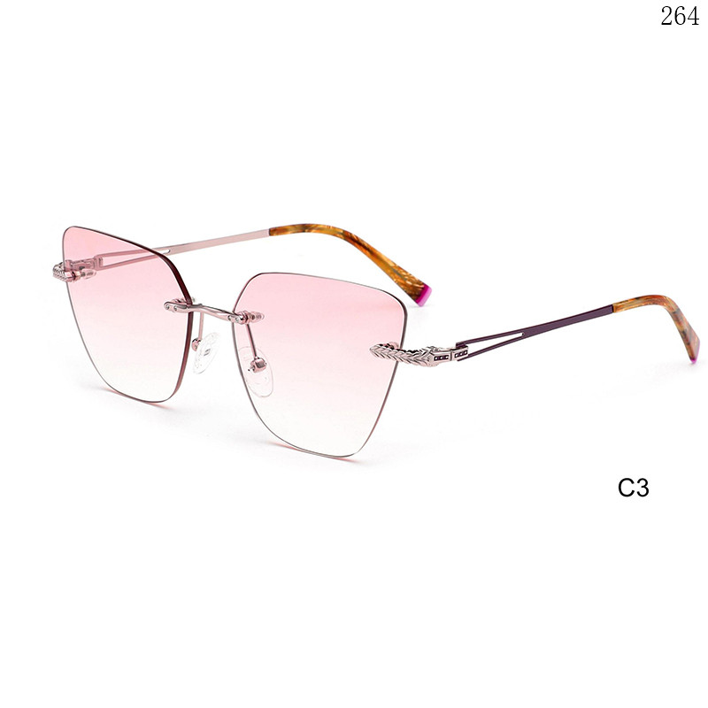 Dachuan Optical S25633 China Supplier Most Popular  Rimless Shades Sunglasses with Colorful Design (8)