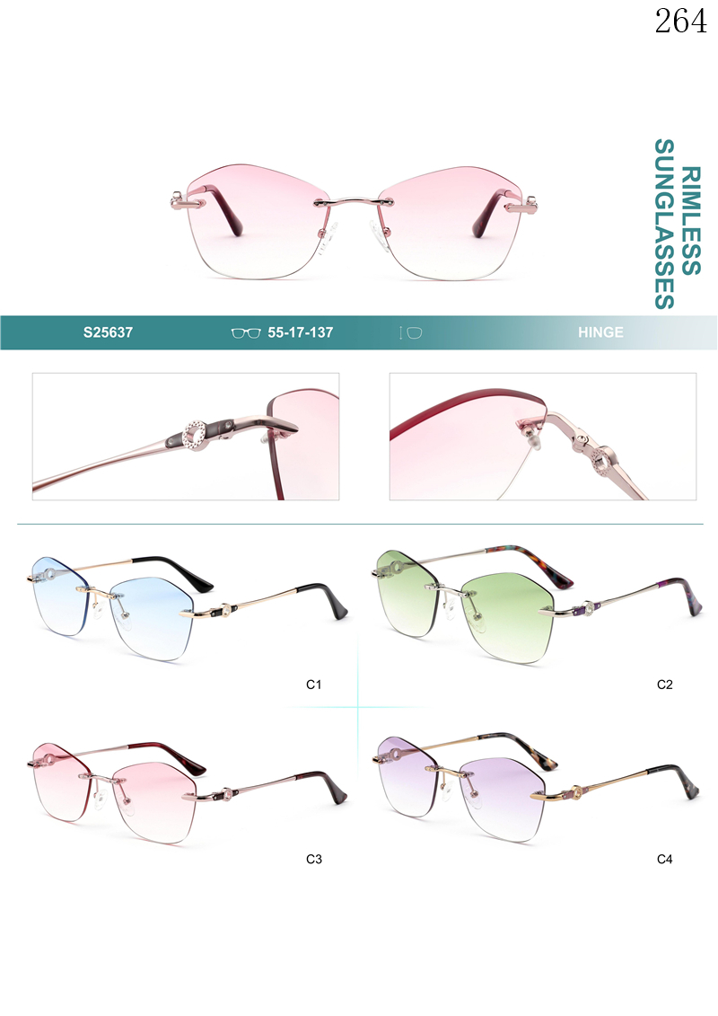 Dachuan Optical S25636 China Supplier Best Sale Rimless Shades Sunglasses with New Design (1)