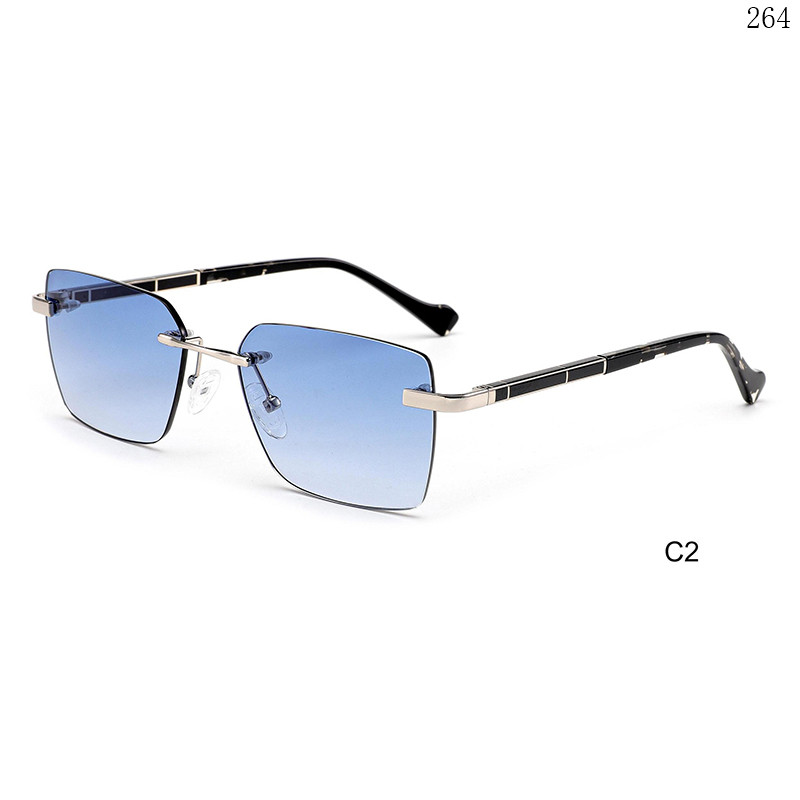 Dachuan Optical S25646 China Supplier Fashionable Rimless Shades Sunglasses with Small Orders (6)